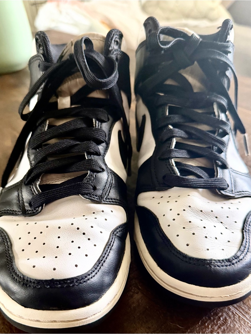 Nike Black and White High-Top Athletic Sneakers